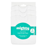 3-Pack Baby Neutral White Short Sleeve Side Snap Tee-Gerber Childrenswear Wholesale