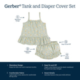 2-Piece Baby Girls Pears Tank and Diaper Cover-Gerber Childrenswear Wholesale