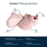 Baby Girls Pink Sherpa Booties-Gerber Childrenswear Wholesale