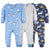 3-Pack Infant & Toddler Boys Dogs/Dinos Footless Fleece Pajamas-Gerber Childrenswear Wholesale
