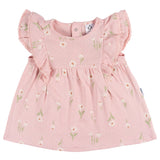 2-Piece Baby Girls Daisies Dress & Diaper Cover-Gerber Childrenswear Wholesale