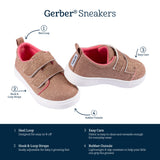 Infant & Toddler Girls Rose Gold Glitter Strap Sneaker-Gerber Childrenswear Wholesale