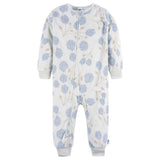 3-Pack Infant & Toddler Girls Blue Floral Footless Fleece Pajamas-Gerber Childrenswear Wholesale