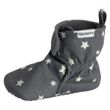 Baby Neutral Gray Stars Soft Booties-Gerber Childrenswear Wholesale