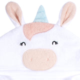 4-Piece Baby Girls White Unicorn Towel & Washcloths-Gerber Childrenswear Wholesale