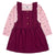 2-Piece Infant & Toddler Girls Purple Floral Jumper & Top Set-Gerber Childrenswear Wholesale