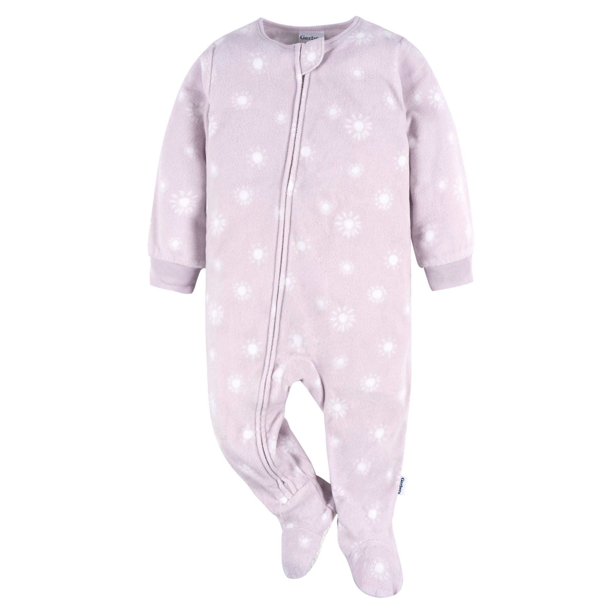 2-Pack Baby & Toddler Girls Purple Rainbows Fleece Pajamas-Gerber Childrenswear Wholesale