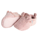 Baby Girls Pink Sherpa Booties-Gerber Childrenswear Wholesale