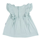 2-Piece Baby Girls Aqua Blue Dress & Diaper Cover-Gerber Childrenswear Wholesale