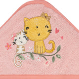 2-Pack Baby Girls Kitty Floral Hooded Towel-Gerber Childrenswear Wholesale
