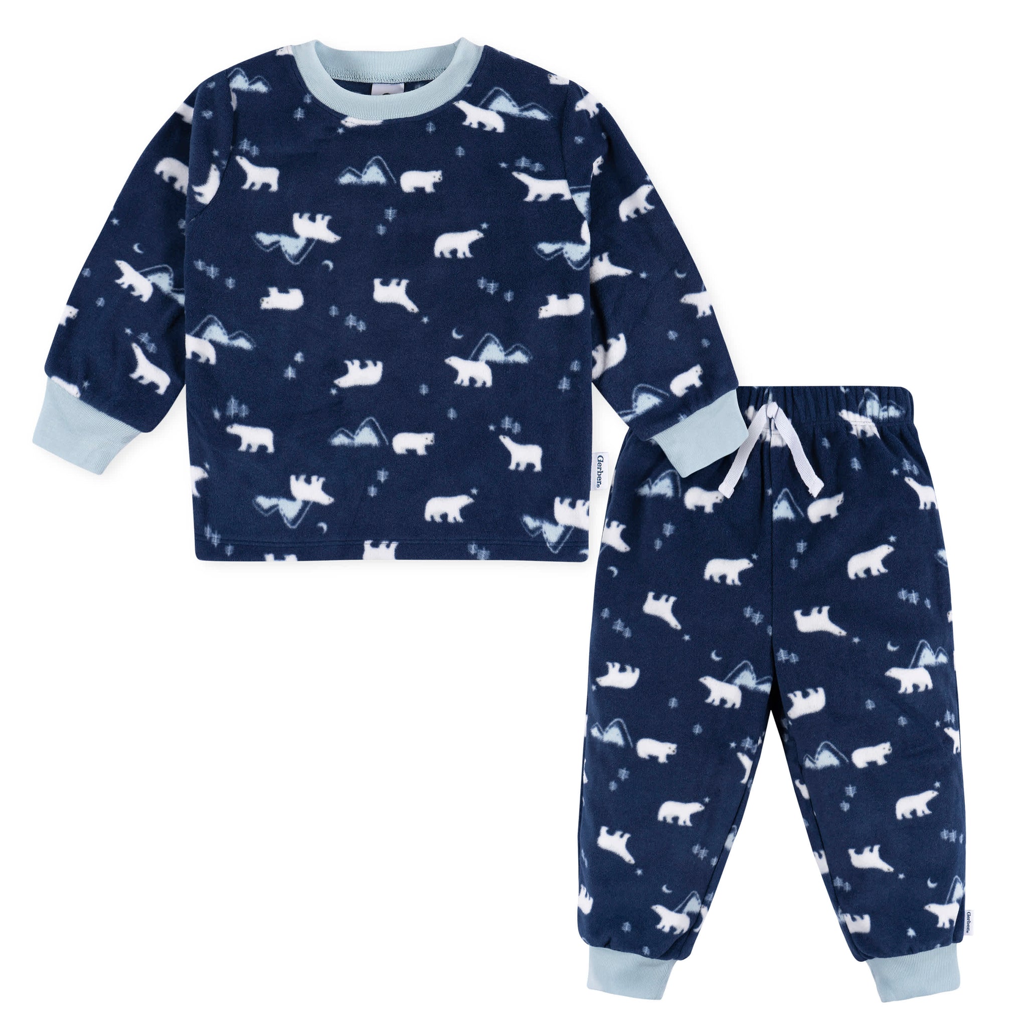 2-Piece Infant & Toddler Boys Polar Bears Fleece Pajamas-Gerber Childrenswear Wholesale