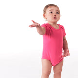 5-Pack Hot Pink Premium Short Sleeve Onesies® Bodysuits-Gerber Childrenswear Wholesale