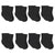 8-Pack Baby & Toddler Black Wiggle-Proof™ Jersey Crew Socks-Gerber Childrenswear Wholesale
