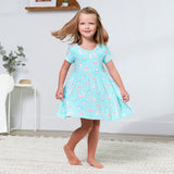 Infant & Toddler Girls Rainbow Sky Buttery Soft Viscose Made from Eucalyptus Twirl Dress-Gerber Childrenswear Wholesale
