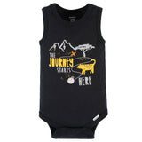 4-Pack Baby Boys Wild At Heart Tank Onesies® Bodysuits-Gerber Childrenswear Wholesale