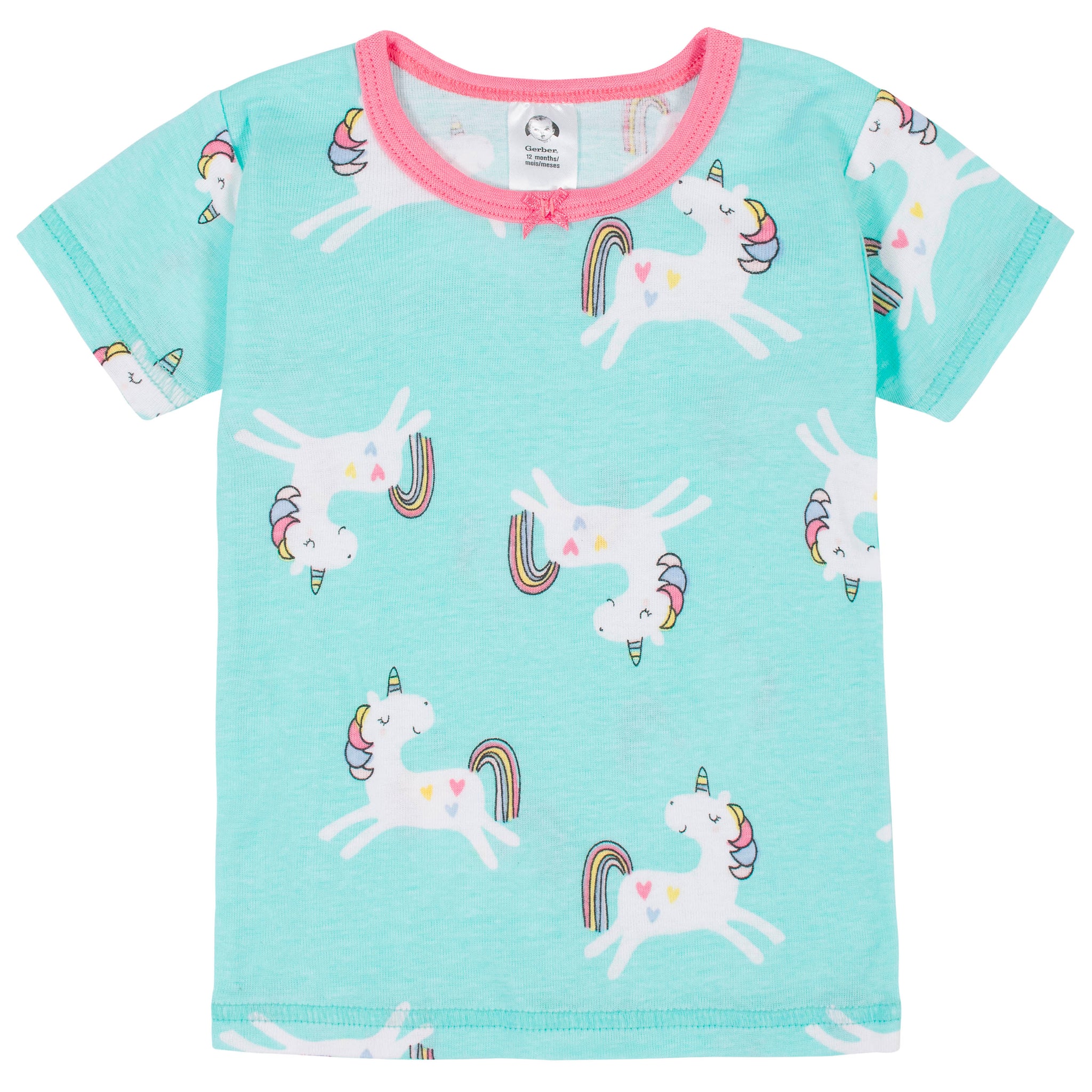 4-Piece Girls Unicorn Snug Fit Cotton Pajamas-Gerber Childrenswear Wholesale