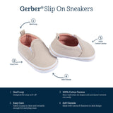 Baby Boys Khaki Slip-On Sneaker-Gerber Childrenswear Wholesale