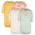4-Pack Baby Girls Golden Floral Gowns-Gerber Childrenswear Wholesale