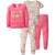 4-Piece Girls Rose Snug Fit Cotton Pajamas-Gerber Childrenswear Wholesale