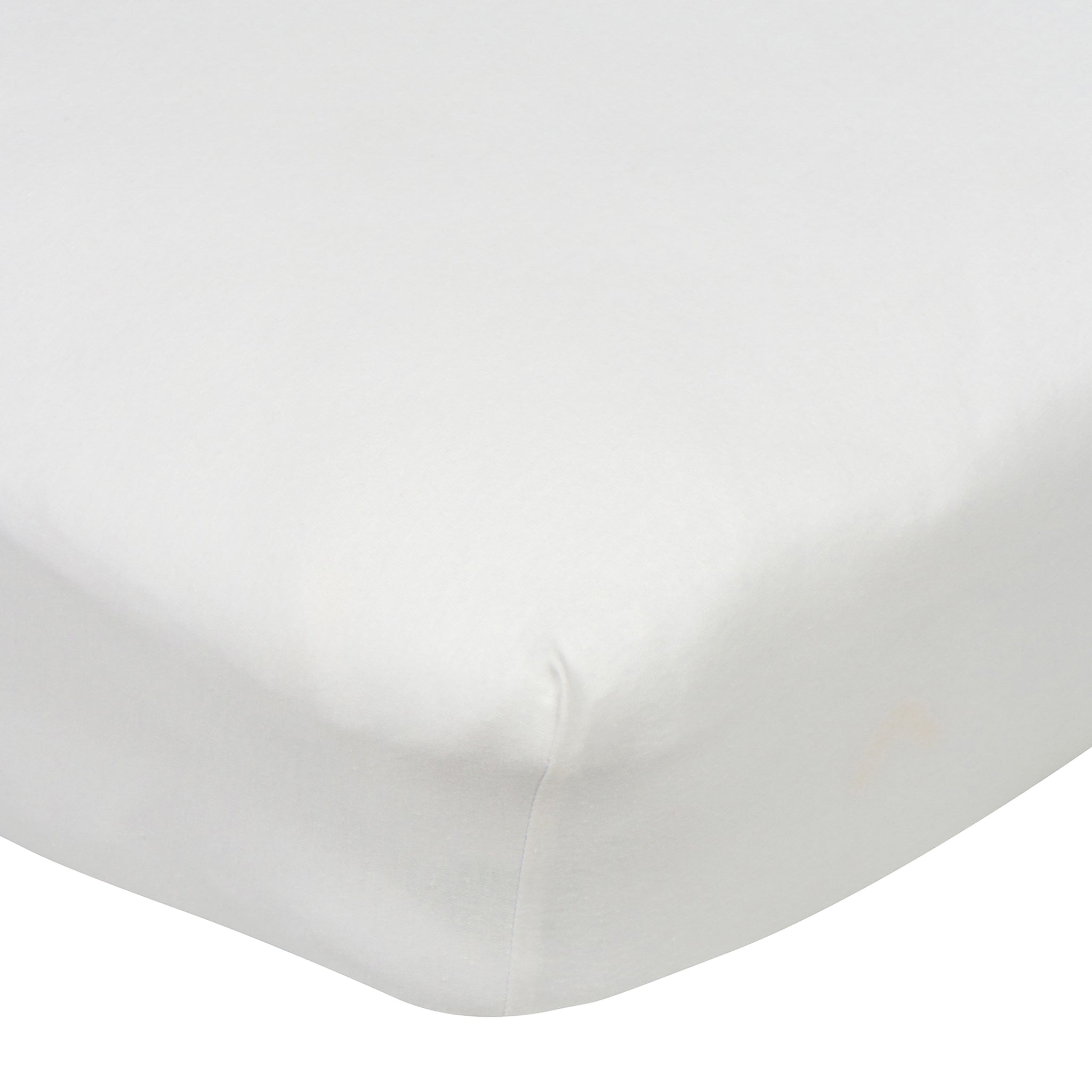 Baby Neutral White Fitted Crib Sheet-Gerber Childrenswear Wholesale