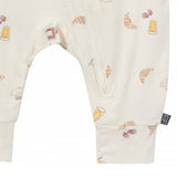 CASE OF: Baby Neutral Ivory French Breakfast Romper-Gerber Childrenswear Wholesale