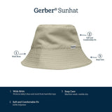 Toddler Neutral Olive Sun hat-Gerber Childrenswear Wholesale
