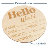 Baby Neutral Brown Wooden Milestone Birth Announcement Board-Gerber Childrenswear Wholesale