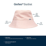 Toddler Neutral Blush Sun hat-Gerber Childrenswear Wholesale