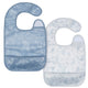 2-Pack Baby Boys Blue Wipeable Bibs-Gerber Childrenswear Wholesale