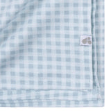 2-Piece Baby Boys Blue Plaid Swaddle Blanket & Hat Set-Gerber Childrenswear Wholesale