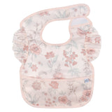 2-Pack Baby Girls Pink Wipeable Bibs-Gerber Childrenswear Wholesale
