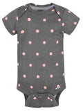 5-Pack Baby Girls Love You Organic Short Sleeve Onesies® Brand Bodysuits-Gerber Childrenswear Wholesale