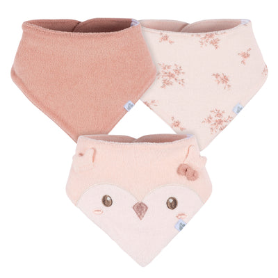 3-Pack Baby Girls Pink Bandana Bib-Gerber Childrenswear Wholesale