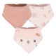 3-Pack Baby Girls Pink Bandana Bib-Gerber Childrenswear Wholesale
