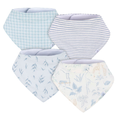 4-Pack Baby Boys Multi Blues Bandana Bib-Gerber Childrenswear Wholesale