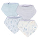 4-Pack Baby Boys Multi Blues Bandana Bib-Gerber Childrenswear Wholesale