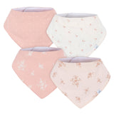 4-Pack Baby Girls Multi Pink Bandana Bib-Gerber Childrenswear Wholesale