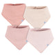 4-Pack Baby Girls Pink Multi Bandana Bib-Gerber Childrenswear Wholesale