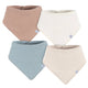 4-Pack Baby Neutral Brown Multi Bandana Bib-Gerber Childrenswear Wholesale