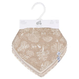4-Pack Baby Neutral Multi Tan Bandana Bib-Gerber Childrenswear Wholesale