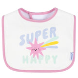 8-Pack Baby Girls Super Happy Drooling Bibs-Gerber Childrenswear Wholesale