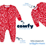 Baby Neutral Red Hearts Sleep 'N Play-Gerber Childrenswear Wholesale