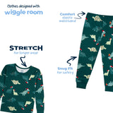 2-Piece Infant & Toddler Boys Holiday Dinos Cotton Pajamas-Gerber Childrenswear Wholesale