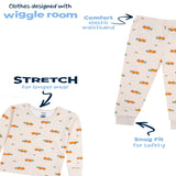 2-Piece Infant & Toddler Neutral Bunny Carrot Cars Cotton Pajamas-Gerber Childrenswear Wholesale