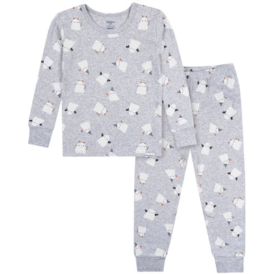 2-Piece Infant & Toddler Neutral Halloween Ghosts Cotton Pajamas-Gerber Childrenswear Wholesale