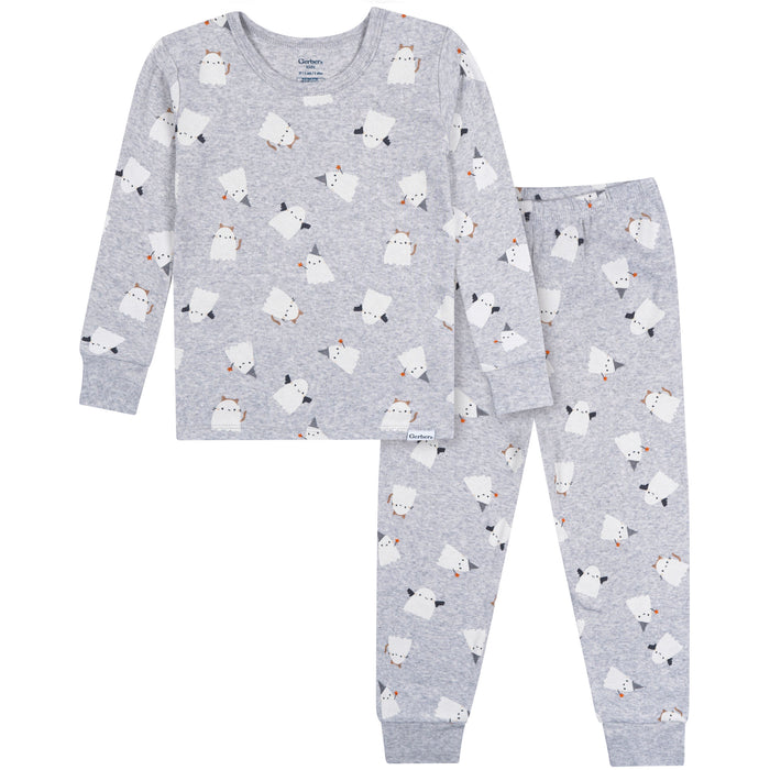 2-Piece Infant & Toddler Neutral Halloween Ghosts Cotton Pajamas-Gerber Childrenswear Wholesale