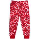 2-Piece Infant & Toddler Neutral Red Hearts Cotton Pajamas-Gerber Childrenswear Wholesale