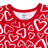 2-Piece Infant & Toddler Neutral Red Hearts Cotton Pajamas-Gerber Childrenswear Wholesale