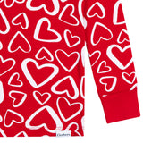 2-Piece Infant & Toddler Neutral Red Hearts Cotton Pajamas-Gerber Childrenswear Wholesale