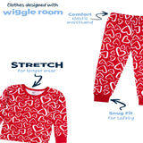 2-Piece Infant & Toddler Neutral Red Hearts Cotton Pajamas-Gerber Childrenswear Wholesale
